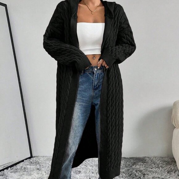 Black Casual Women's Cardigan - Picture 3 of 7